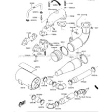 MUFFLER (JF650-A2) pour Kawasaki 1986 X2