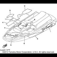 GRAPHIC pour Yamaha 1993 WaveRunner WAVE RUNNER III - WRA650RA - 1993