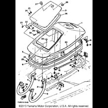 HULL - DECK 1 pour Yamaha 1993 WaveRunner WAVE RUNNER III - WRA650RA - 1993